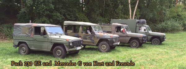 Puch 230GE und Mercedes G von Kurt und Freunde